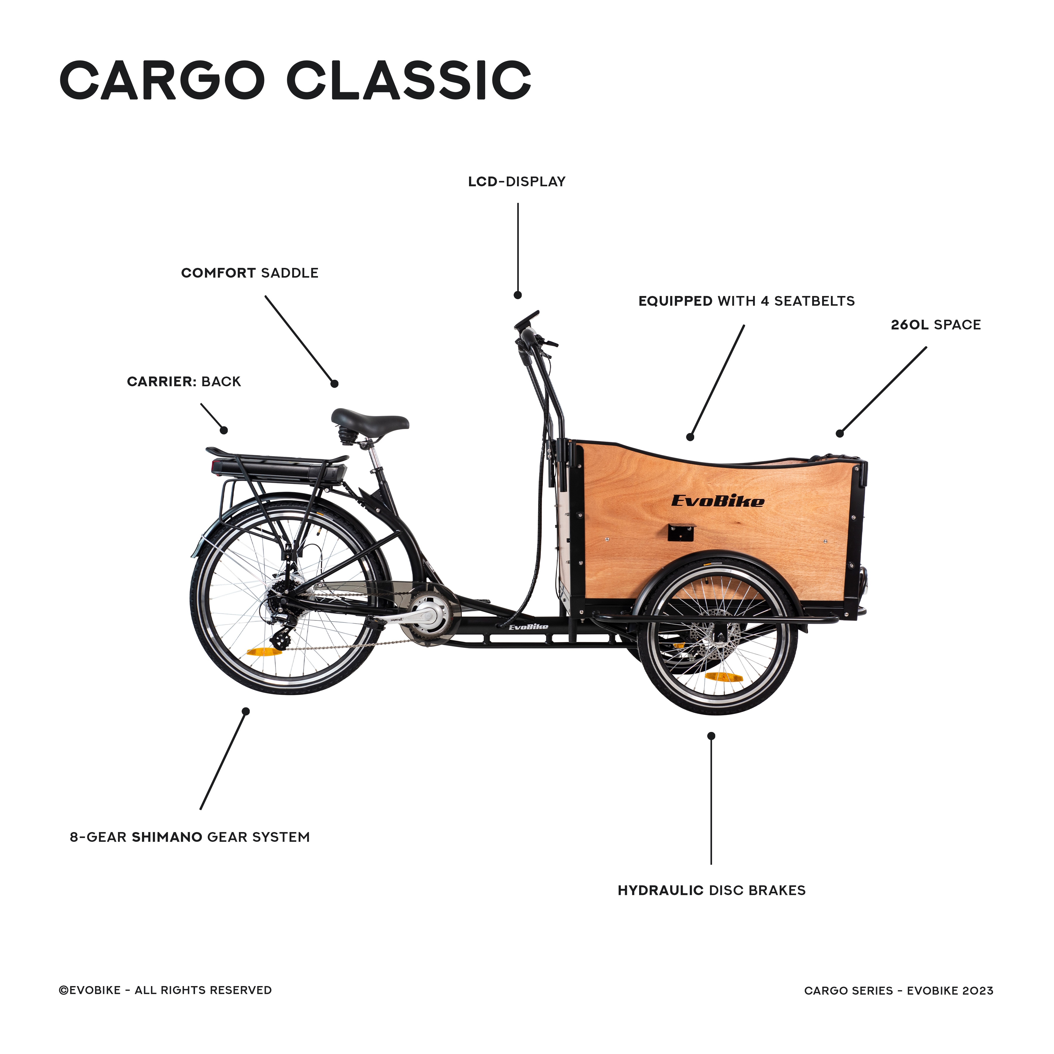 Ladcykel Evobike Cargo Classic