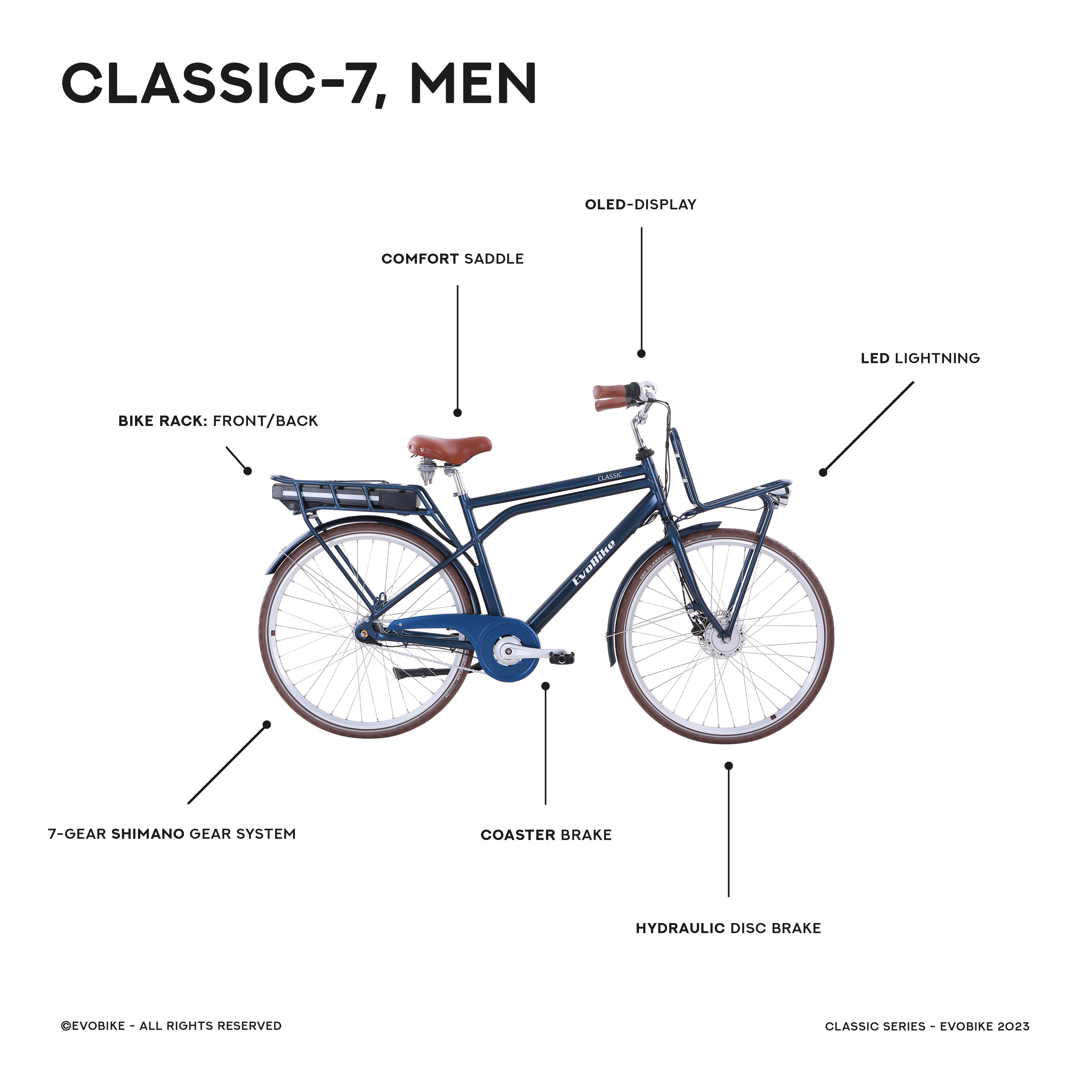 EvoBike CLASSIC-7 Herre 2024